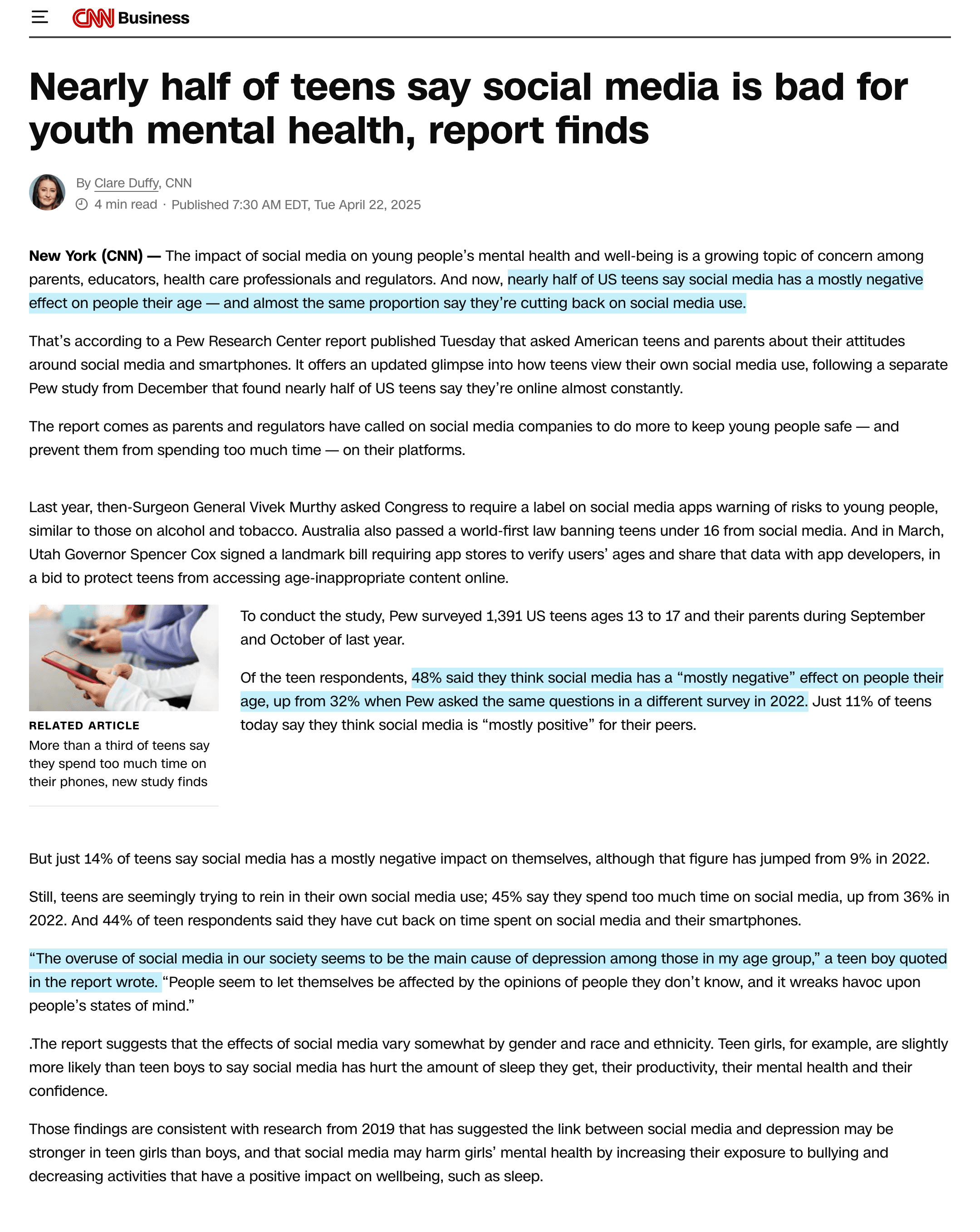 Obtain Key Knowledge Points from Web Page